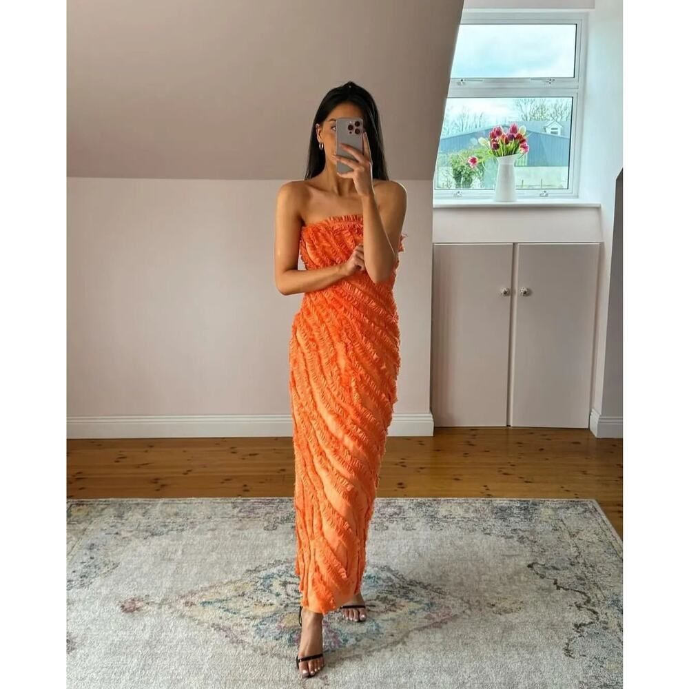 Aje Orange Maxi Dress